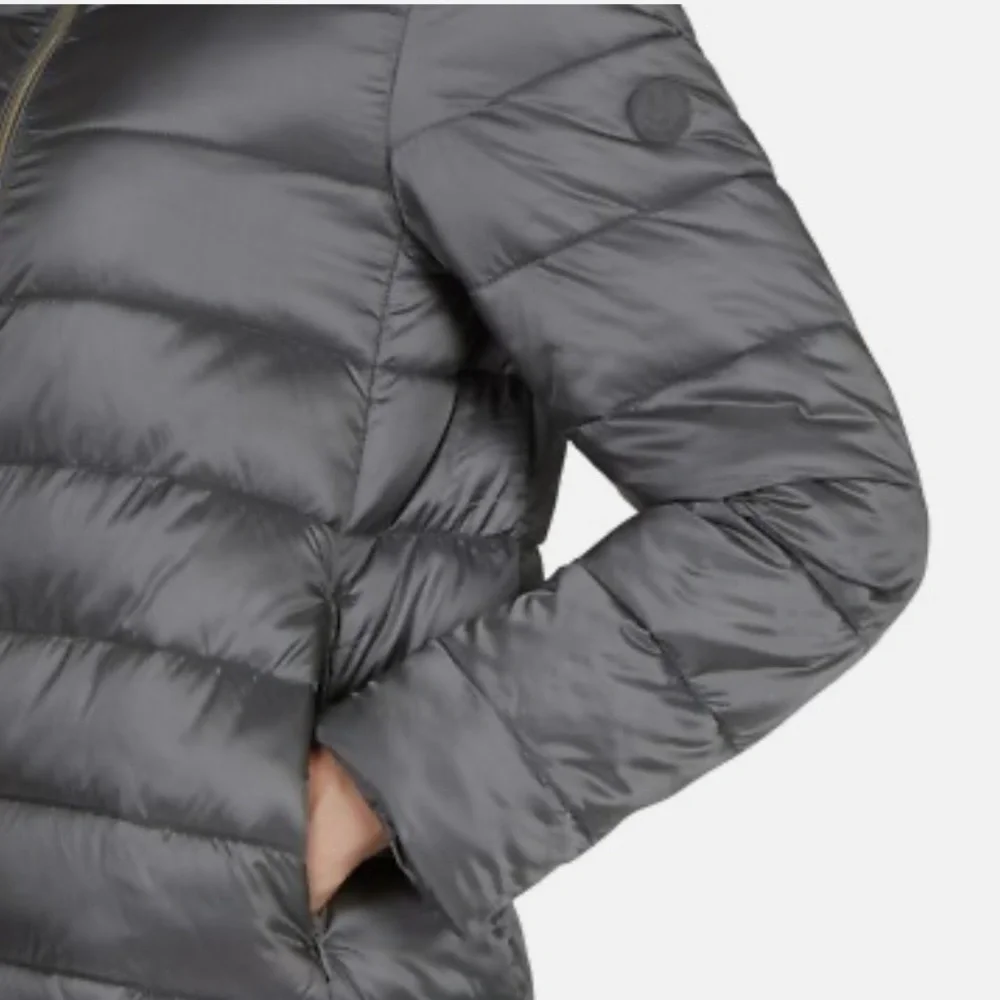 SAVE THE DUCK Stand Up Collar Grey Puffer Jacket - Picture 3 of 9